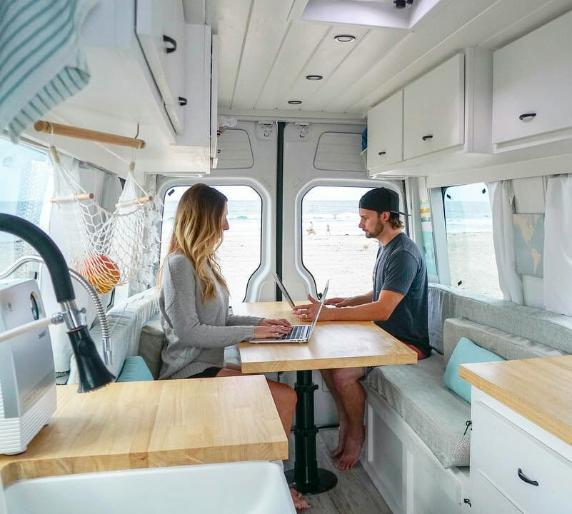 15 RV and Camper Office Ideas to Stay Productive on the Road 20